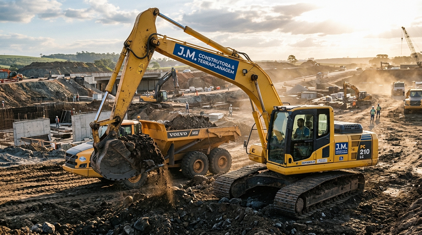 Escavadeira Hidráulica 21 Toneladas Oficial J.M. Construtora